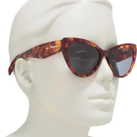 Salvatore Ferragamo SF930S Havana Cat Eye Sunglasses - Picture 4 of 4